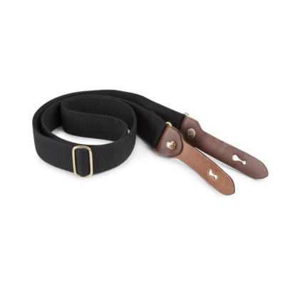 Billingham HP SLING Cinghia Nero/Cuoio Marrone chiaro