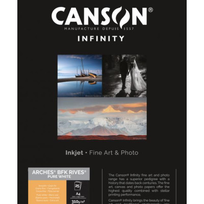 Canson Infinity Arches BFK Rives Pure White gr310 A4x25