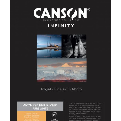 Canson Infinity Arches BFK Rives Pure White gr310 A3x25