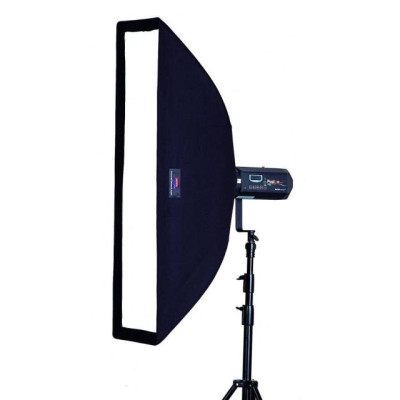 Aurora Softbox Strip arretrato 60x120 cm argento