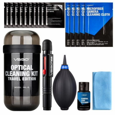 VSGO Kit pulizia lenti da viaggio grigio