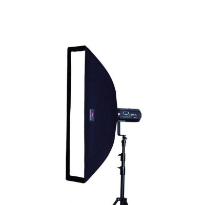 Aurora Softbox Strip arretrato 40x120 cm argento
