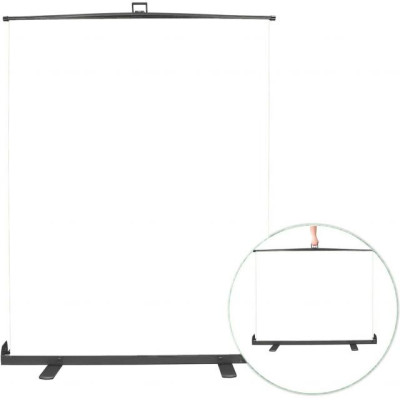 Trux Design Fondale Autoportante di stoffa 2x1.80m Bianco