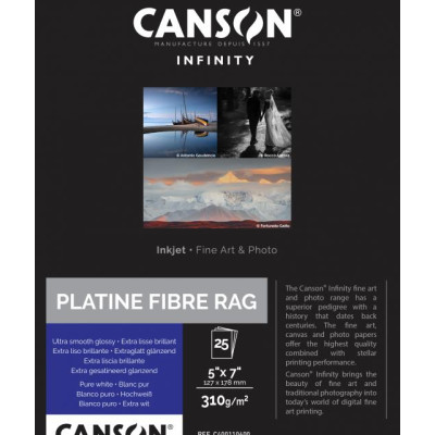 Canson Infinity Platine Fibre Rag gr310      12.7x17.8cm  x25