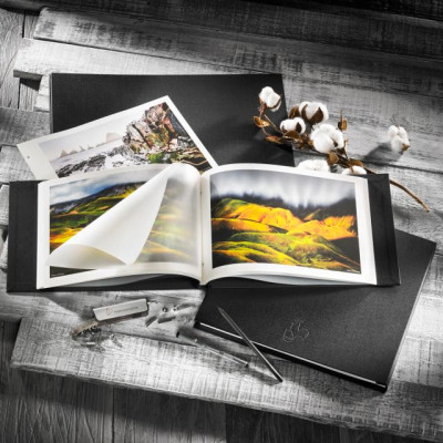 Hahnemuhle album di tessuto A4 orizzontale colore nero