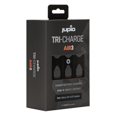 Jupio caricabatteria Air3 Tri-Charge AIR3 per Nikon ENEL15
